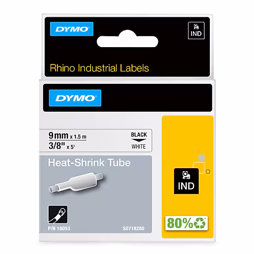 Dymo Rhno Tube Ht Shrk 9mm Wht