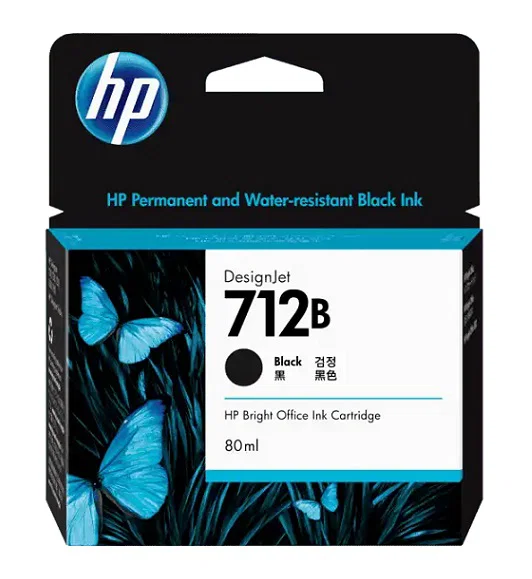 HP 712B 80ml Black Ink Cartridge