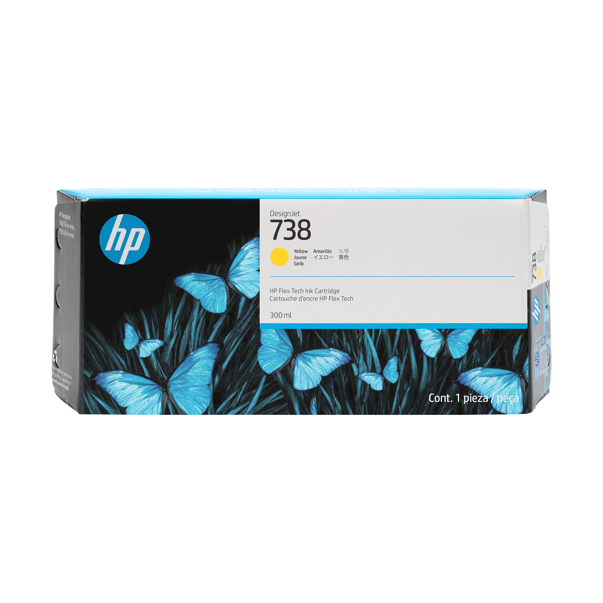 738 300-ml Yellow DesignJet Ink Cartridg