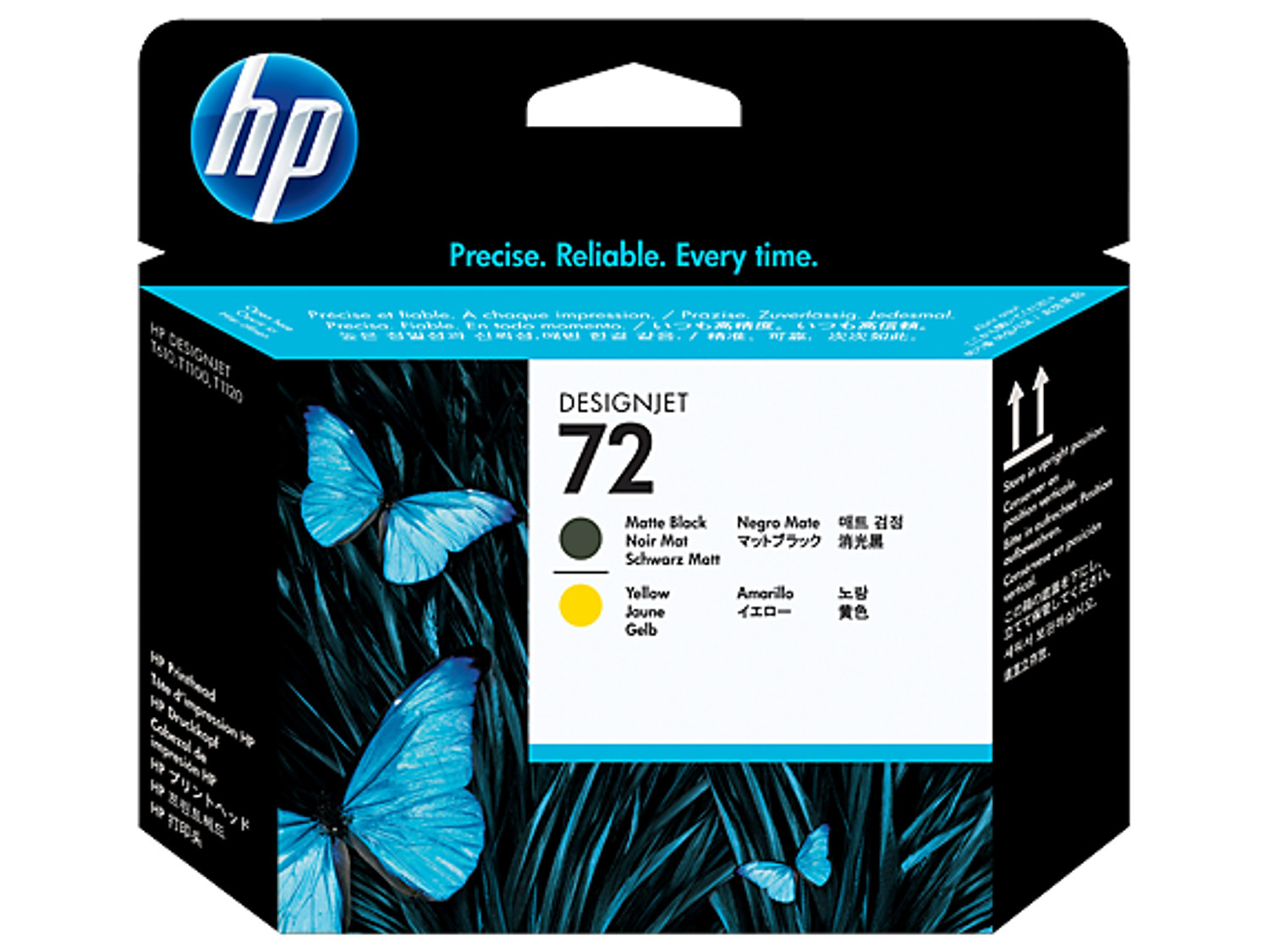 HP 72 Matte Black / Yellow Printhead.