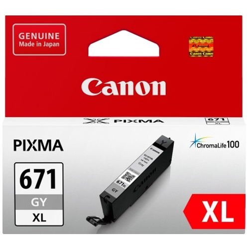 Canon CLI671XGY Grey High Yield Ink Cartridge