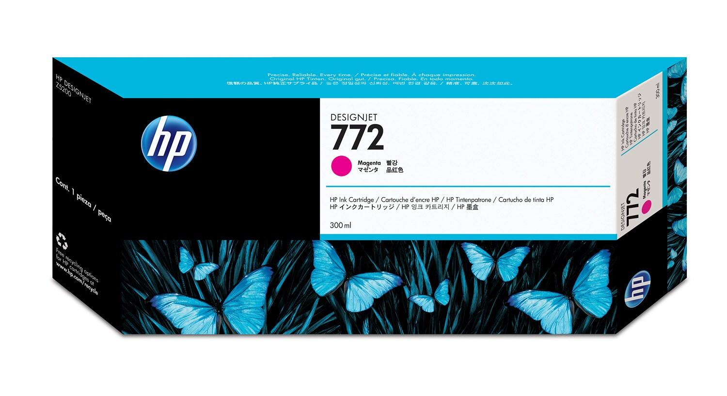HP 772 300ml Magenta Ink Cartridge