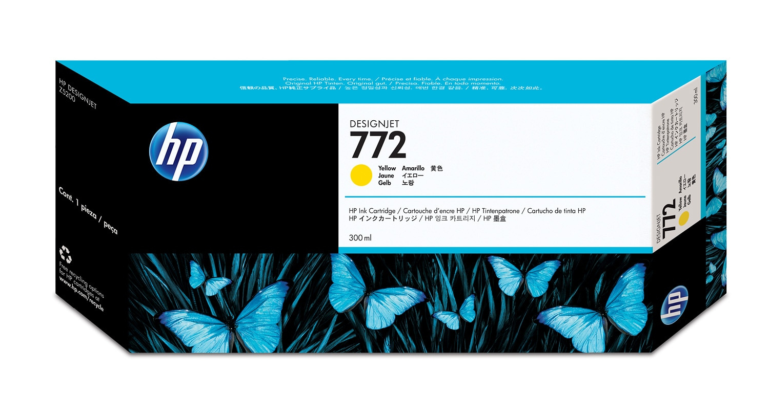 HP 772 300ml Yellow Ink Cartridge