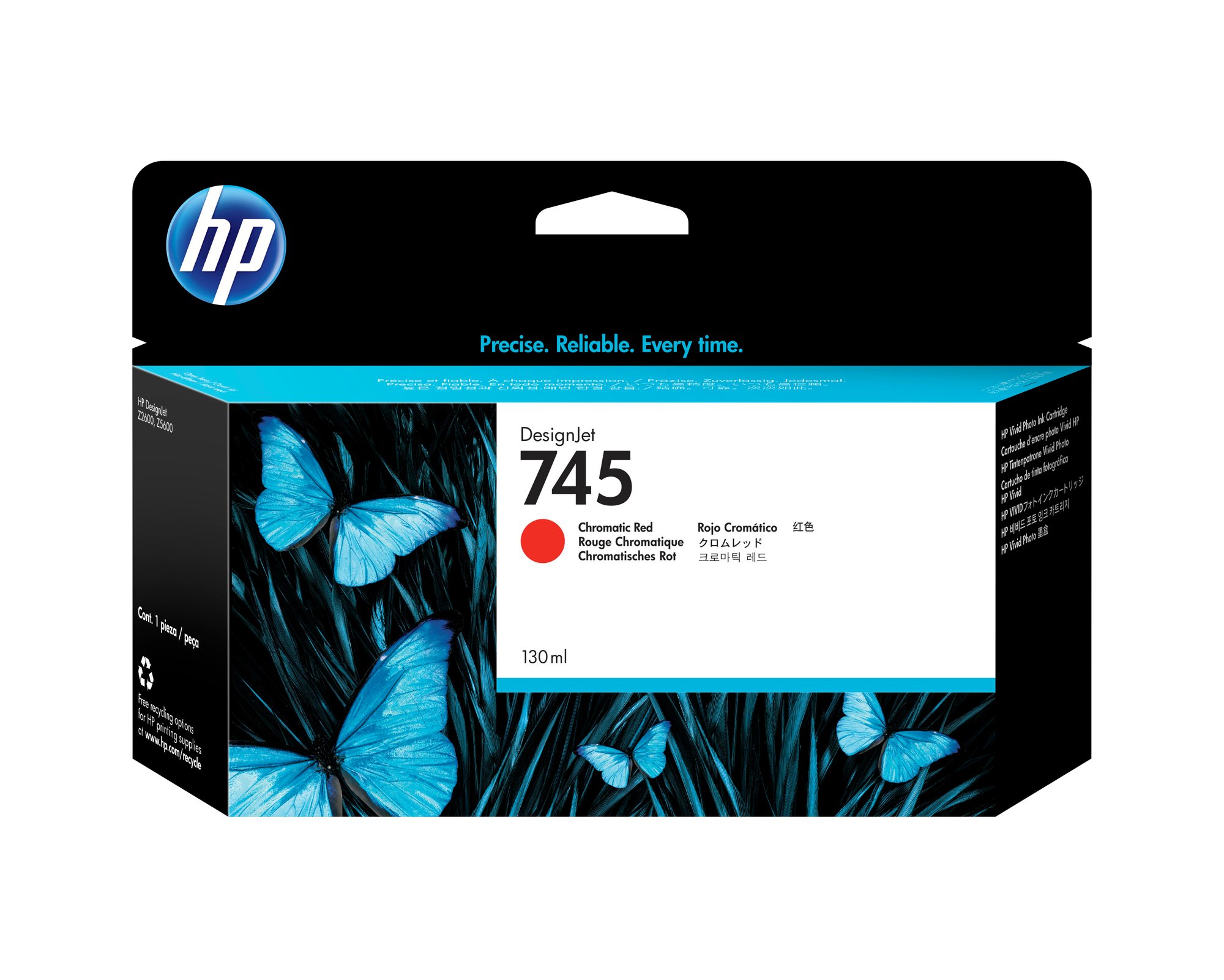 HP#745 130ml ChrRed Ink F9K00A