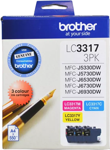 Brother LC33173PK 3 pack CMY Ink Cartridges