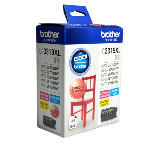 Brother LC3319XL3PK 3 pack CMY High Yield Ink Cartridges