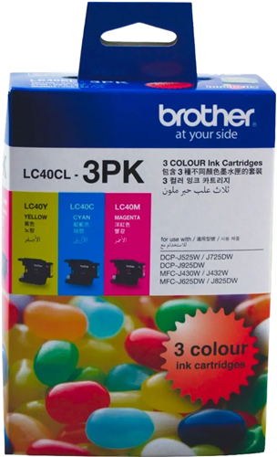 Brother LC40CL3PK CMY Colour Ink Cartridges (Triple Pack)