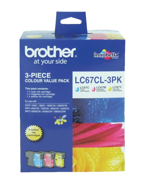 Brother LC67CL3PK CMY Colour Ink Cartridges (Triple Pack)