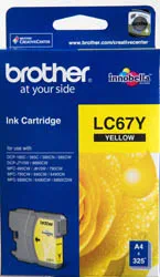 Brother LC67Y Yellow Ink Cartridge