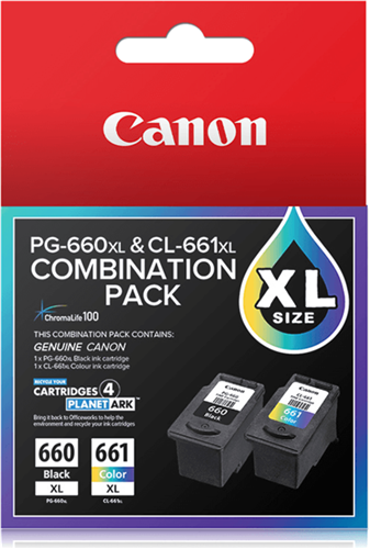Canon PG-660XL + CL661XL Combo Pack High Yield Ink