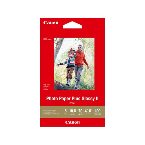 Canon PP-301 4x6 Glossy II 275gsm Photo Paper - 100 Sheets