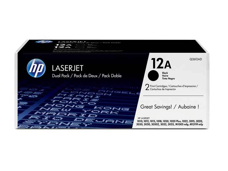 12A BLACK TWIN-P LJ TONER CART Q2612AD