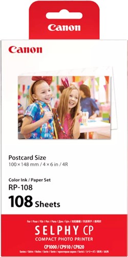 Canon RP-108 Selphy 6x4 Photo Paper & Ink Kit - 108 Sheets