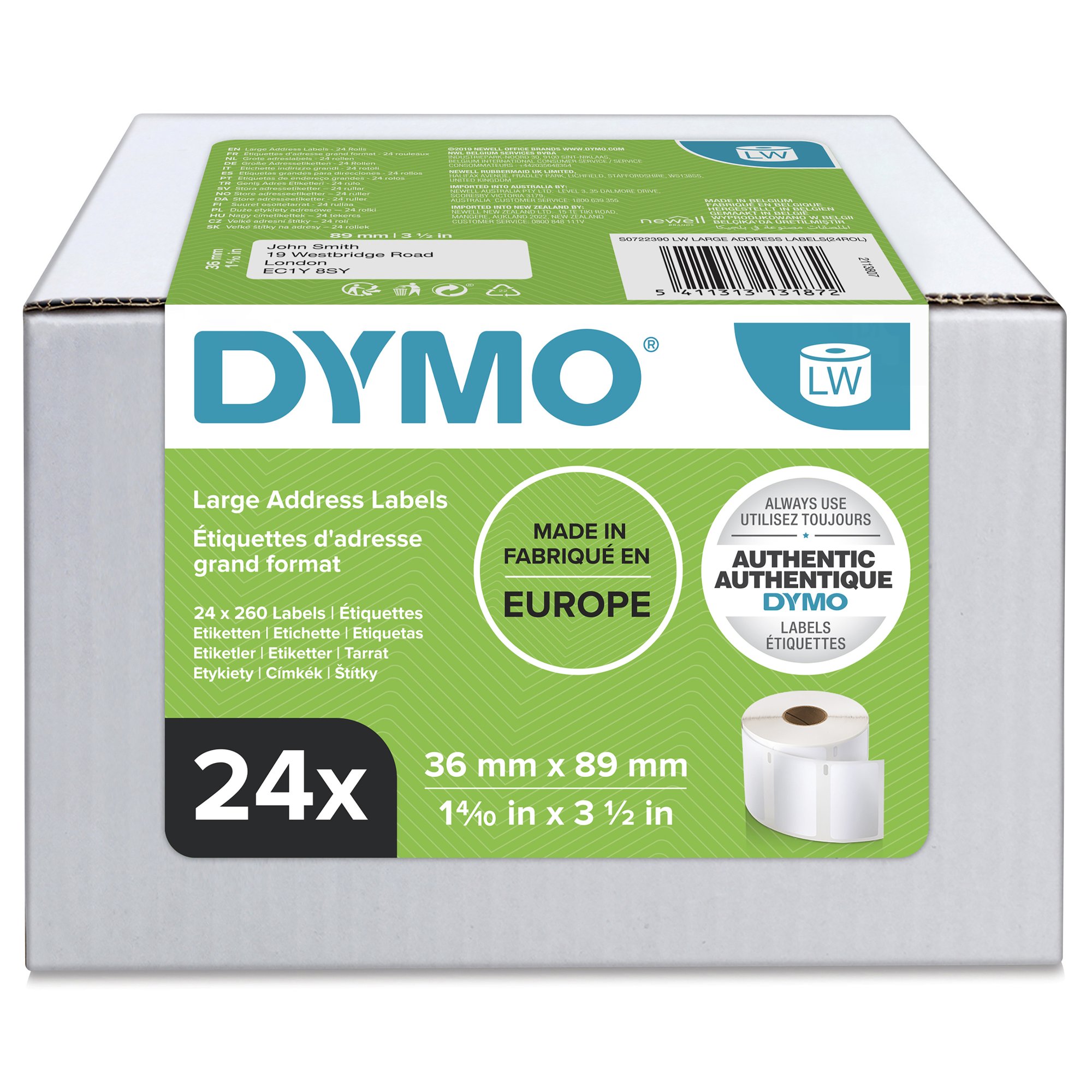Dymo LW Lg Adrs Label Bulk 24