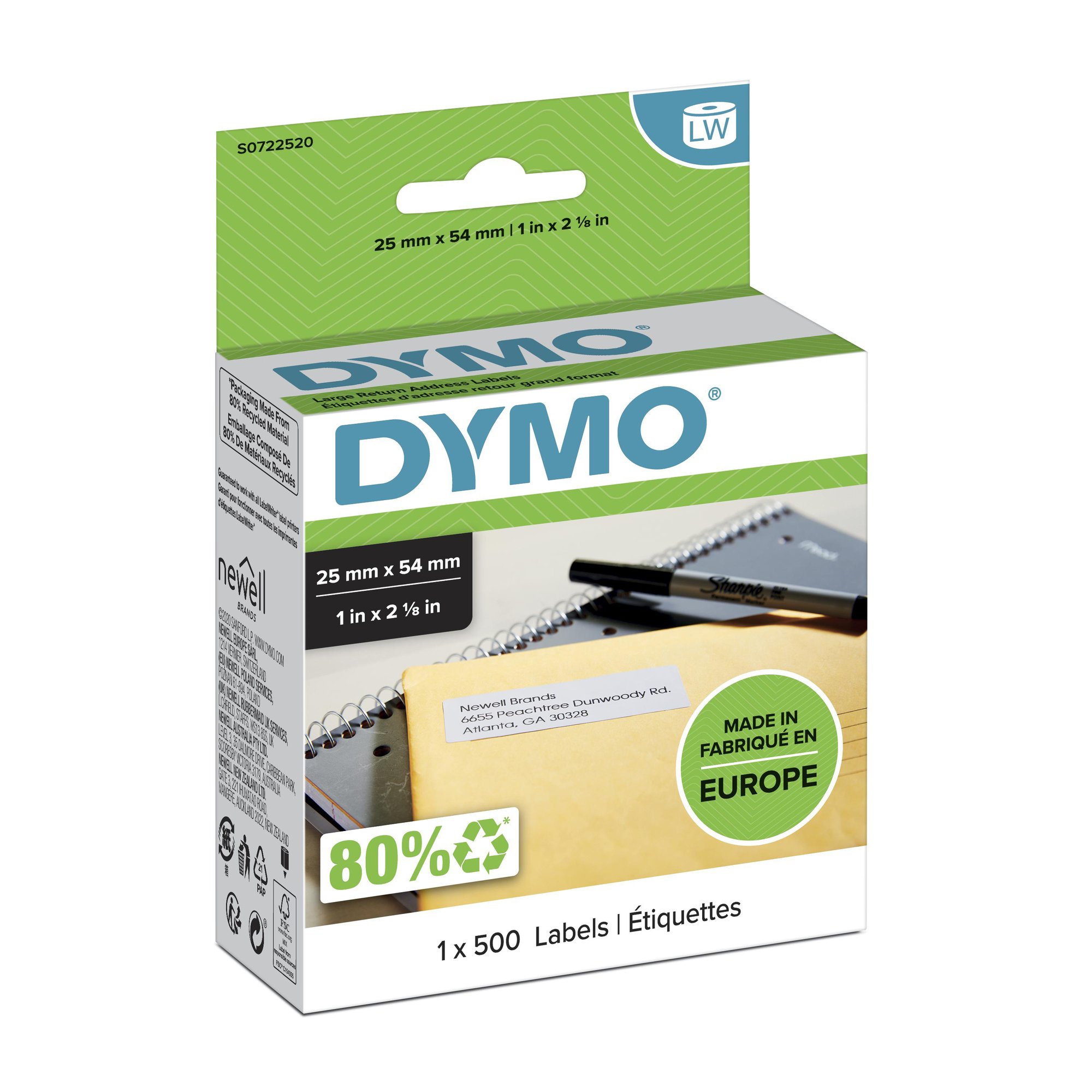 Dymo Address Label 25mm x 54mm