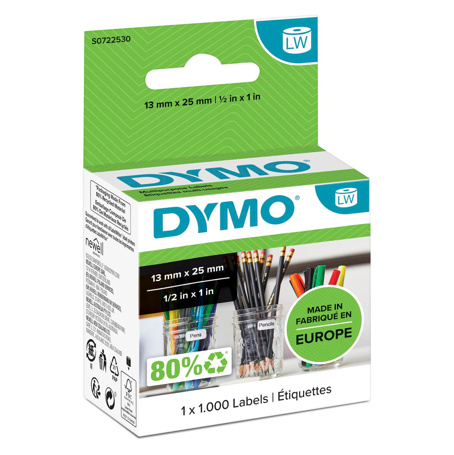 Dymo Multi Label 13mm x 25mm