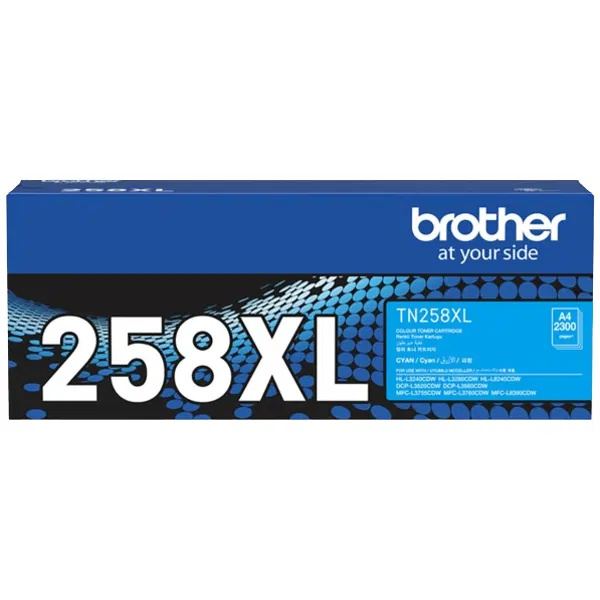 Brother TN258XLC High Yield Toner Cyan