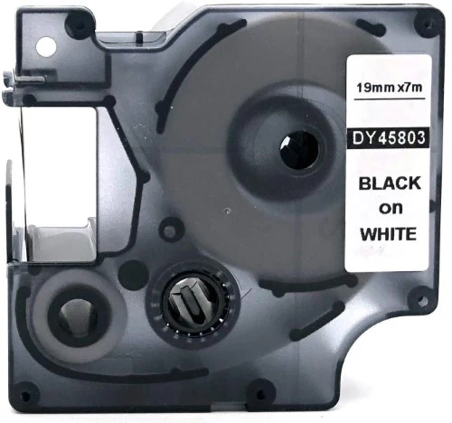 Dymo 19mm Black on White Label Tape - PrinterDirect Compatible
