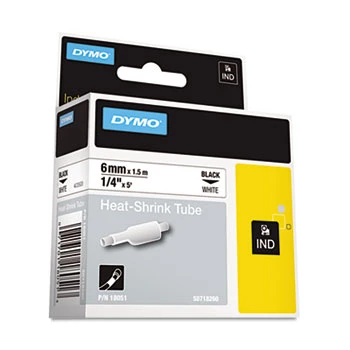 Dymo Rhno Tube Ht Shrk 6mm Wht