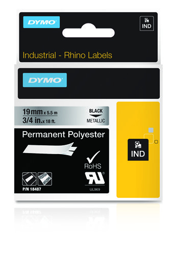 Dymo Rhino 19mm Perm Poly Metl