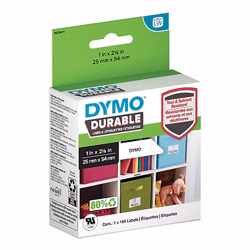 Dymo LW 25mm x 54mm Wht Labels