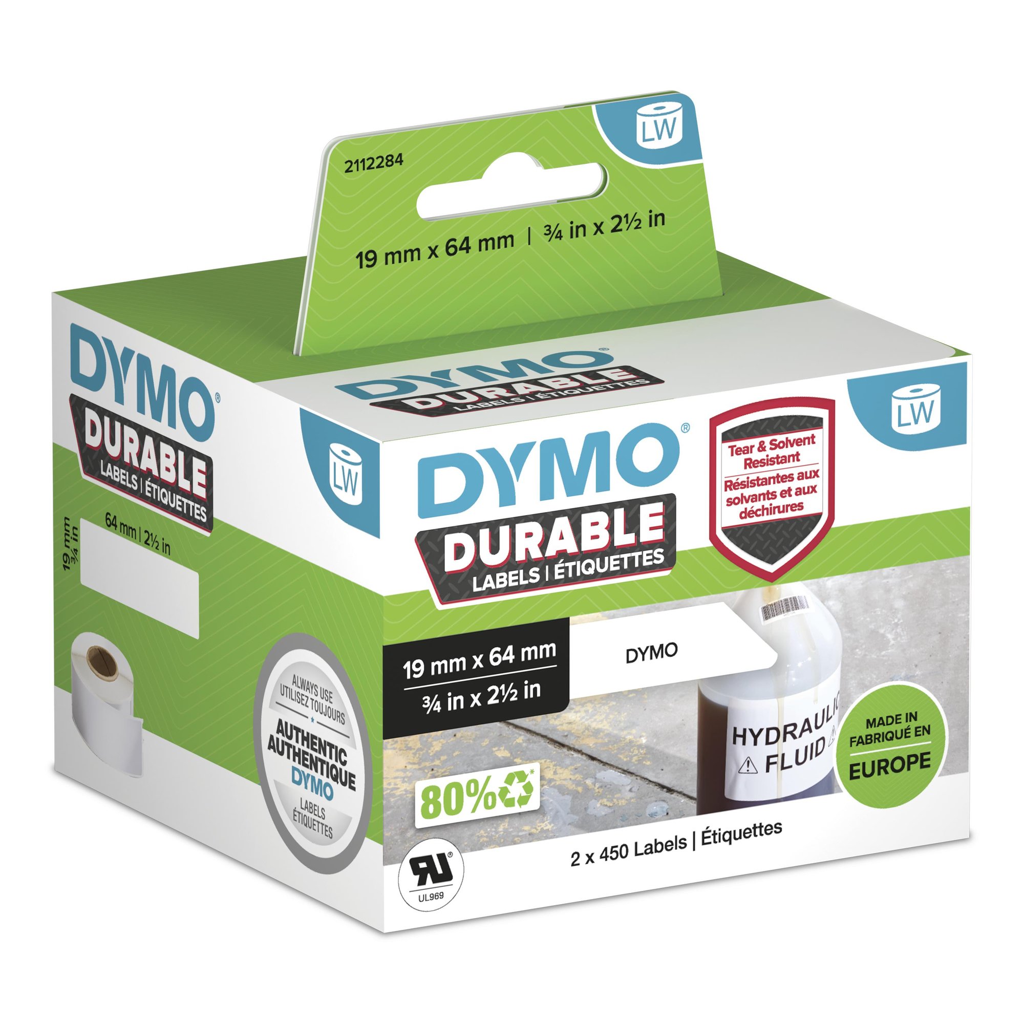 DY LW Dur MP Label 19x64mm NP