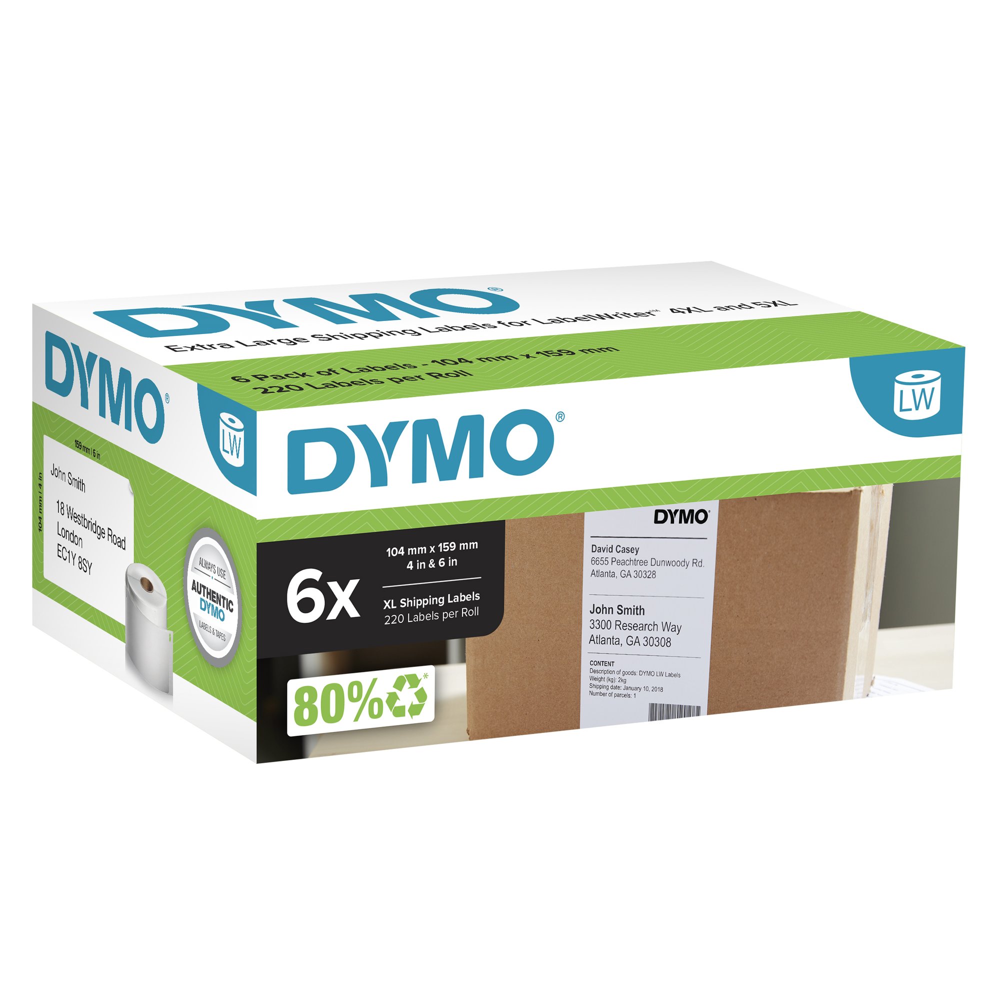DY LW Shp Lbl 104x159mm Pk6