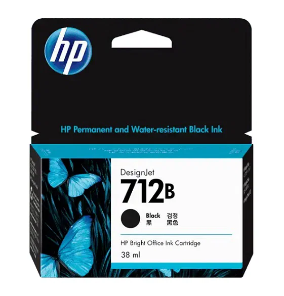 HP 712B 38ml Black Ink Cartridge