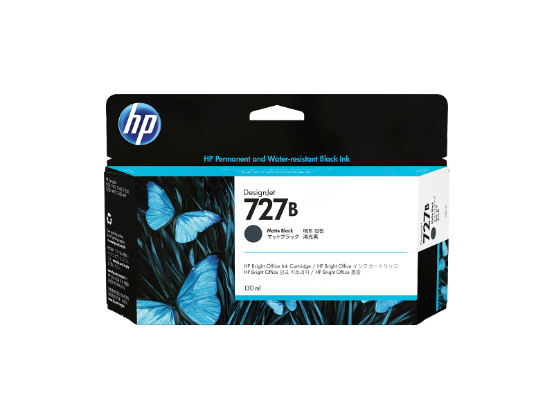 HP 727B 130ml Matte Black Ink Cartridge