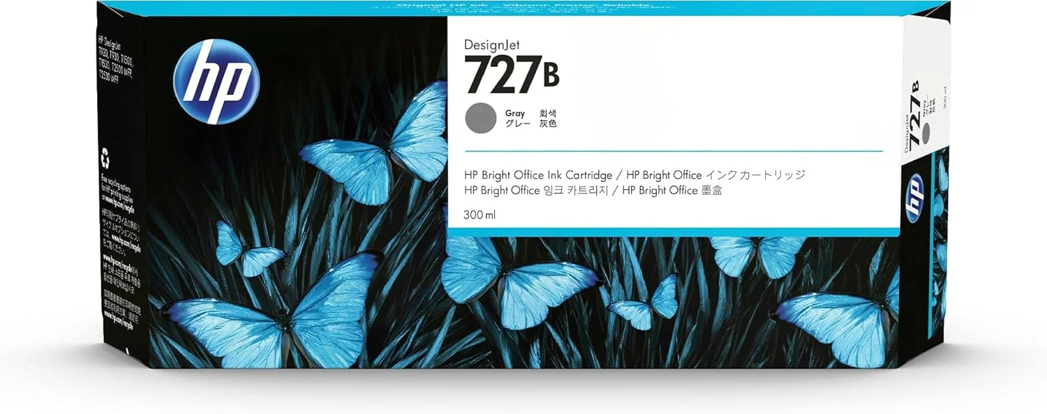 HP 727B 300ml Gray Ink Cartridge