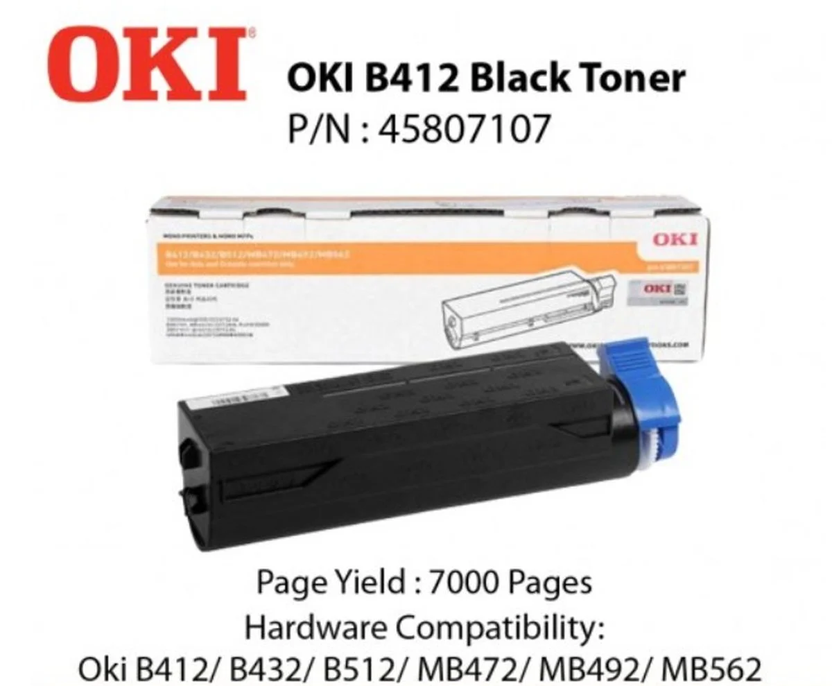 OKI 45807107 Black High Yield Toner
