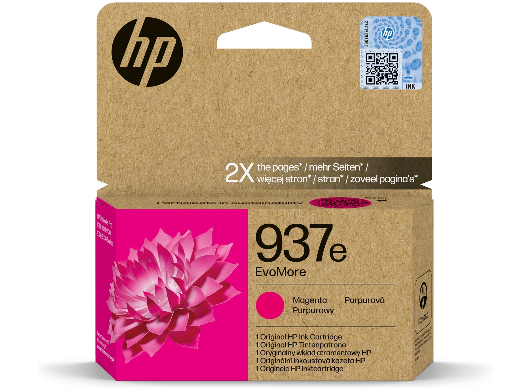 HP 937e EvoMore Magenta Original Ink Cartridge