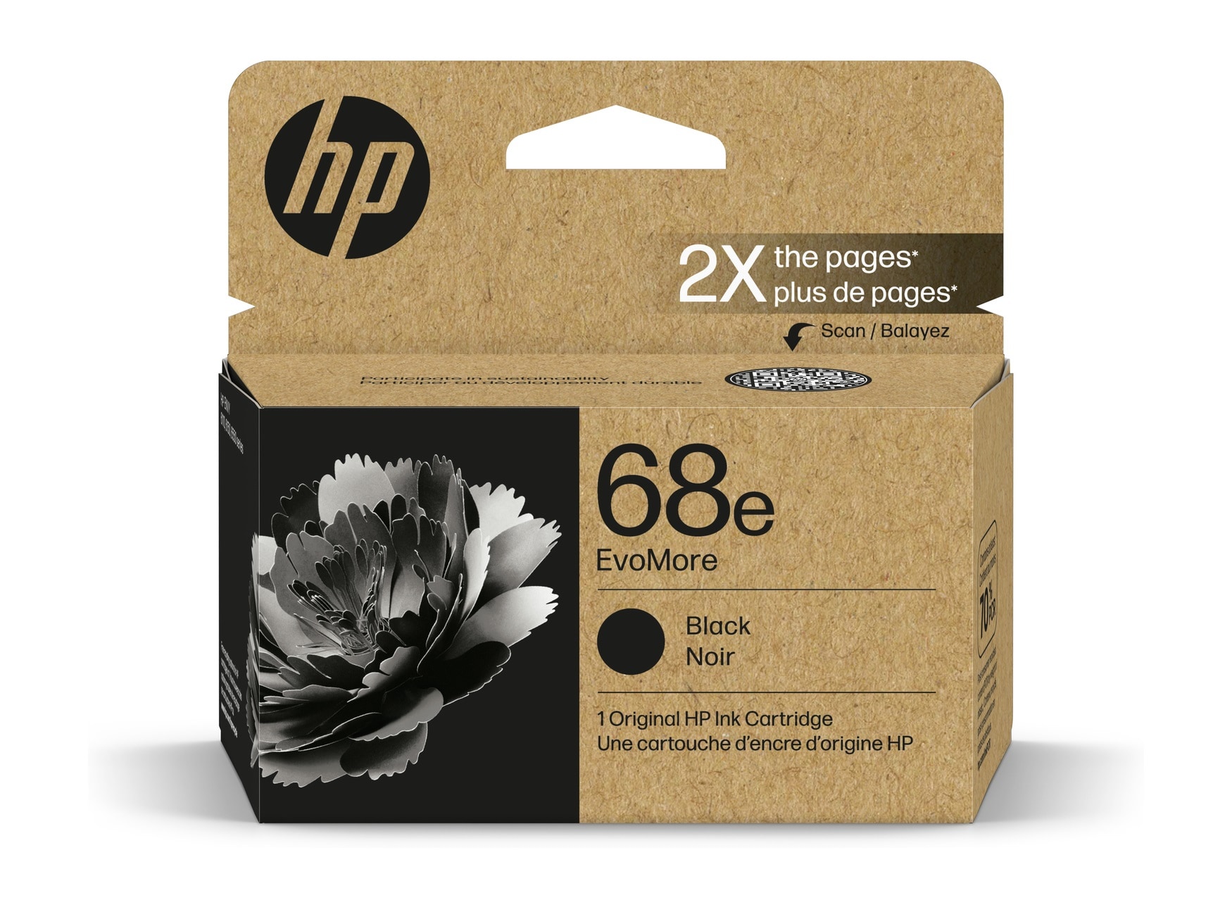 HP 68e EvoMore Black Original Ink Cartridge