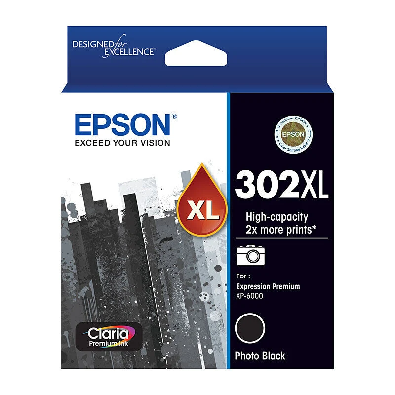 302XL PHOTO BLACK CLARIA PREM INK