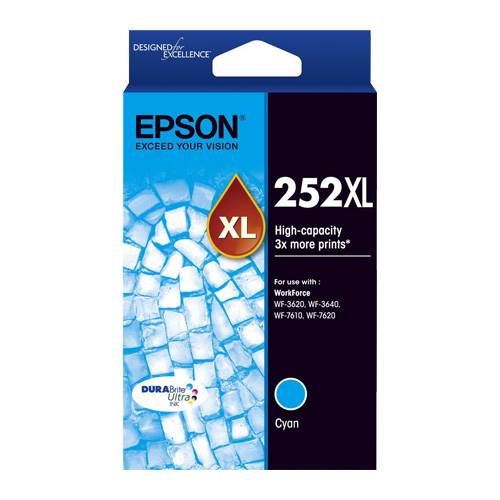 Epson 252XL Cyan High Yield Ink Cartridge