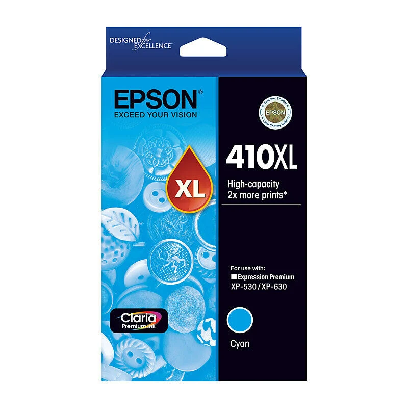 Epson 410XL Cyan High Yield Ink Cartridge