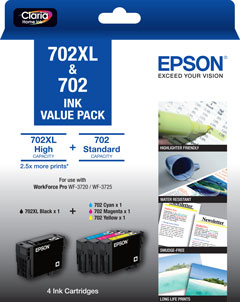 702XL BLK+702 STD CMY DURABRITE INK MP
