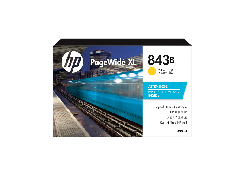 HP 843B 400-ML YELLOW INK CARTRIDGE