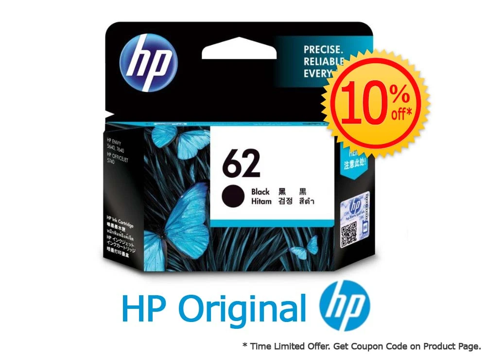 HP 62 Black Ink Cartridge