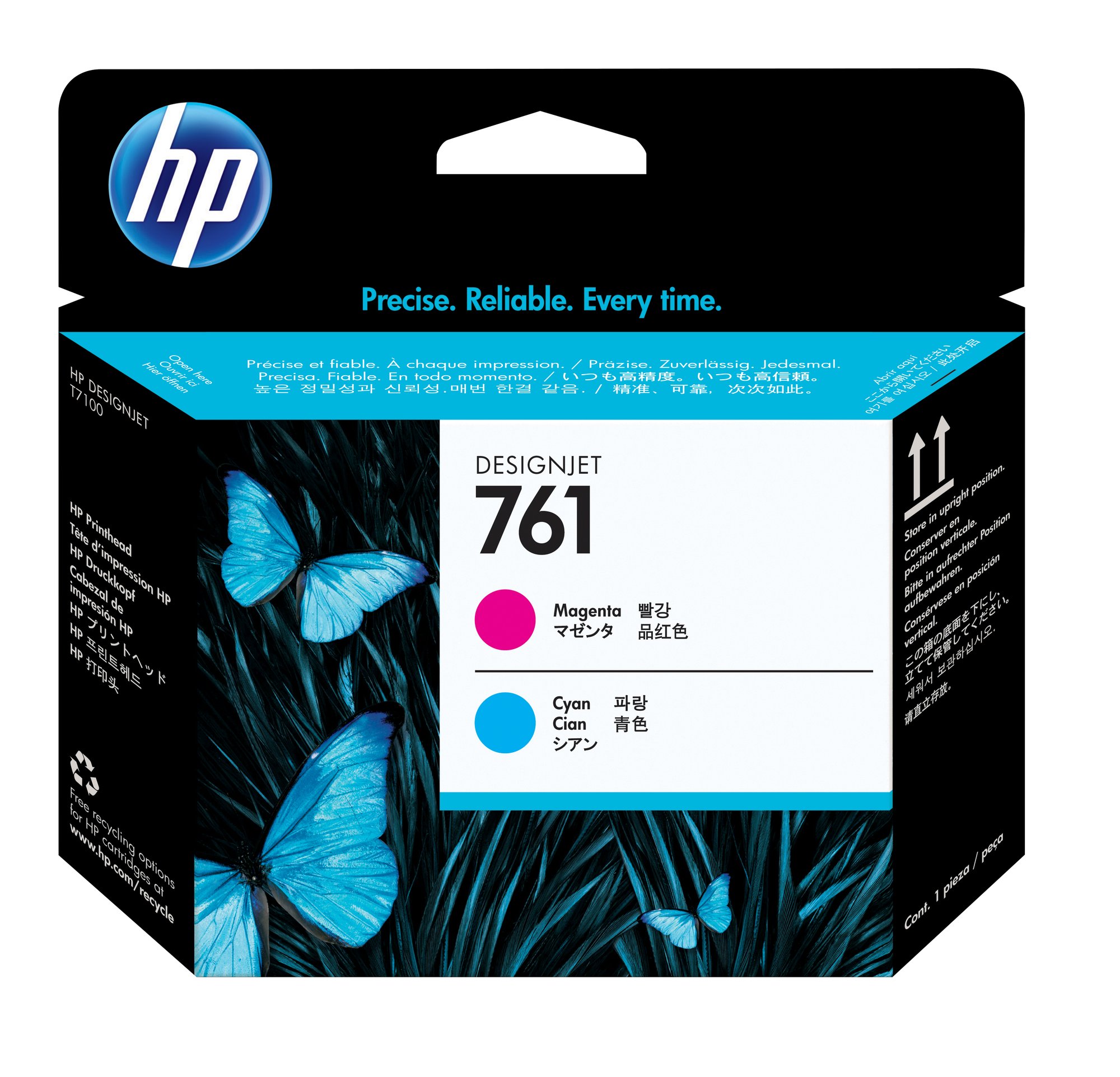 HP 761 Magenta/Cyan Inkjet Printhead
