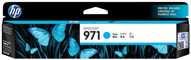 HP #971 Cyan Ink Cart CN622AA