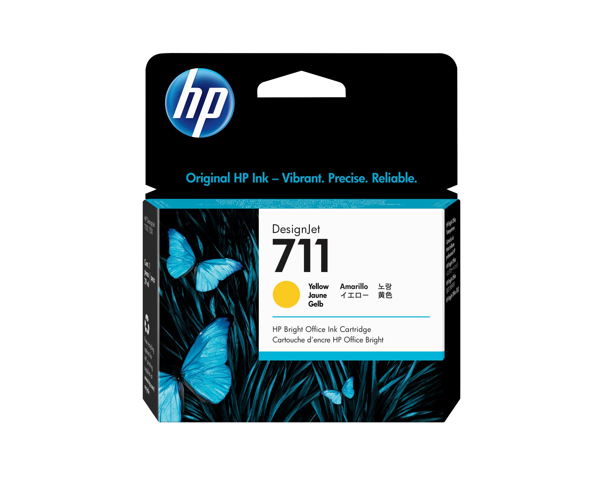 HP 711 29ml Yellow Ink Cartridge.