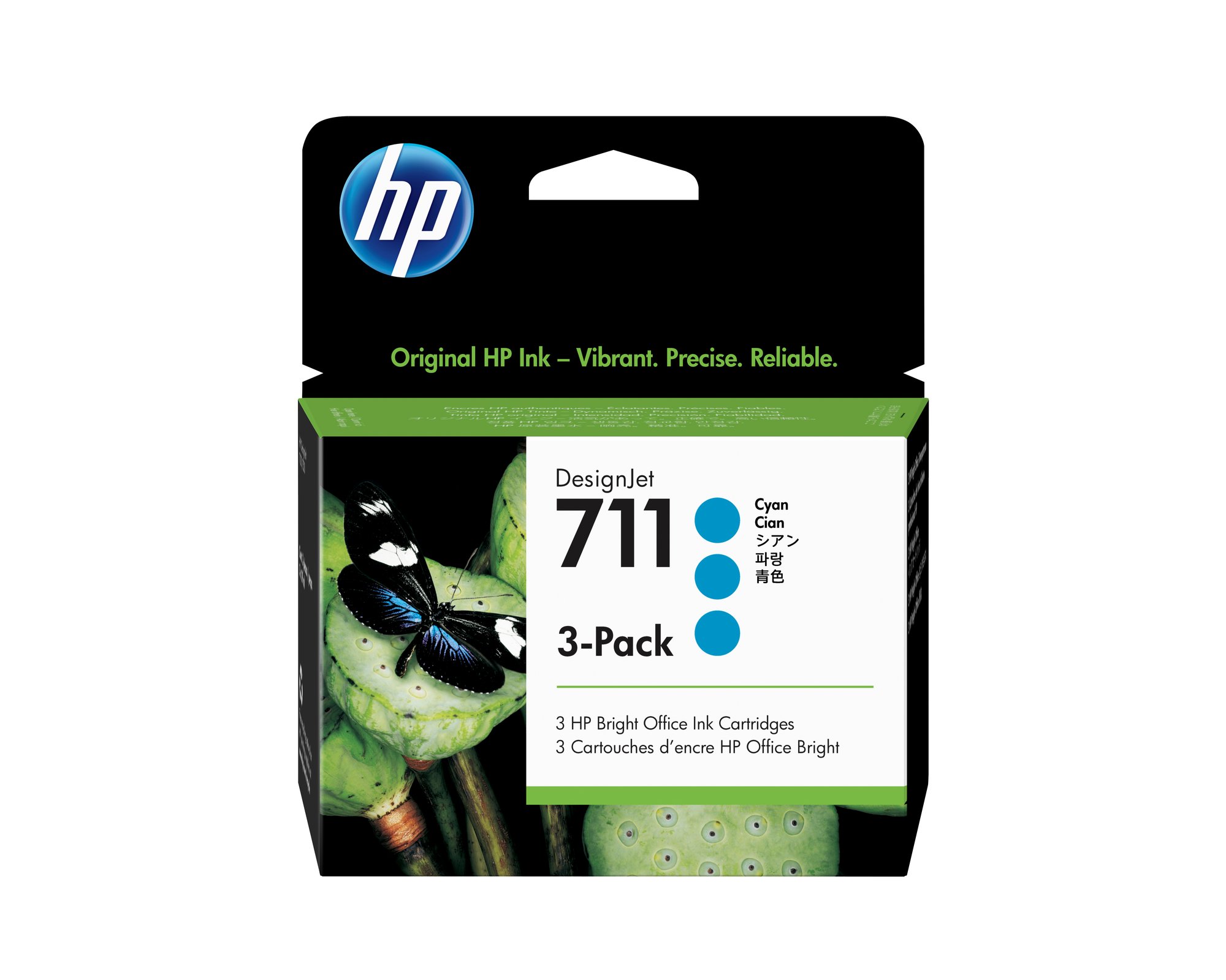 HP 711 29ml x 3Pack Cyan Ink Cartridge