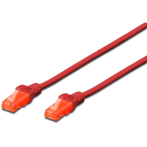 Digitus UTP CAT6 Patch Lead -  0.5M Red