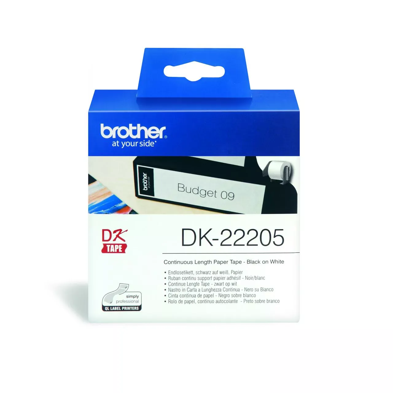 Brother DK22205 Continuous Length Paper Label Tape 62mm x 30.48m