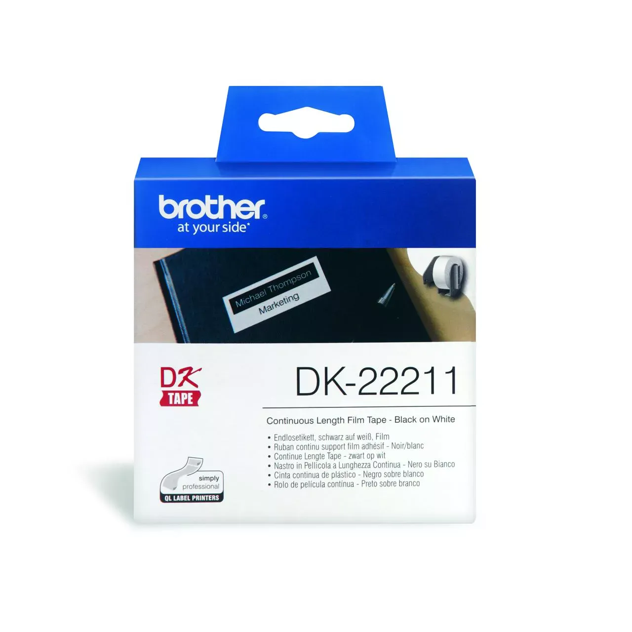 Brother DK22211 Continuous Length Paper Label Tape 29mm x 15.24m