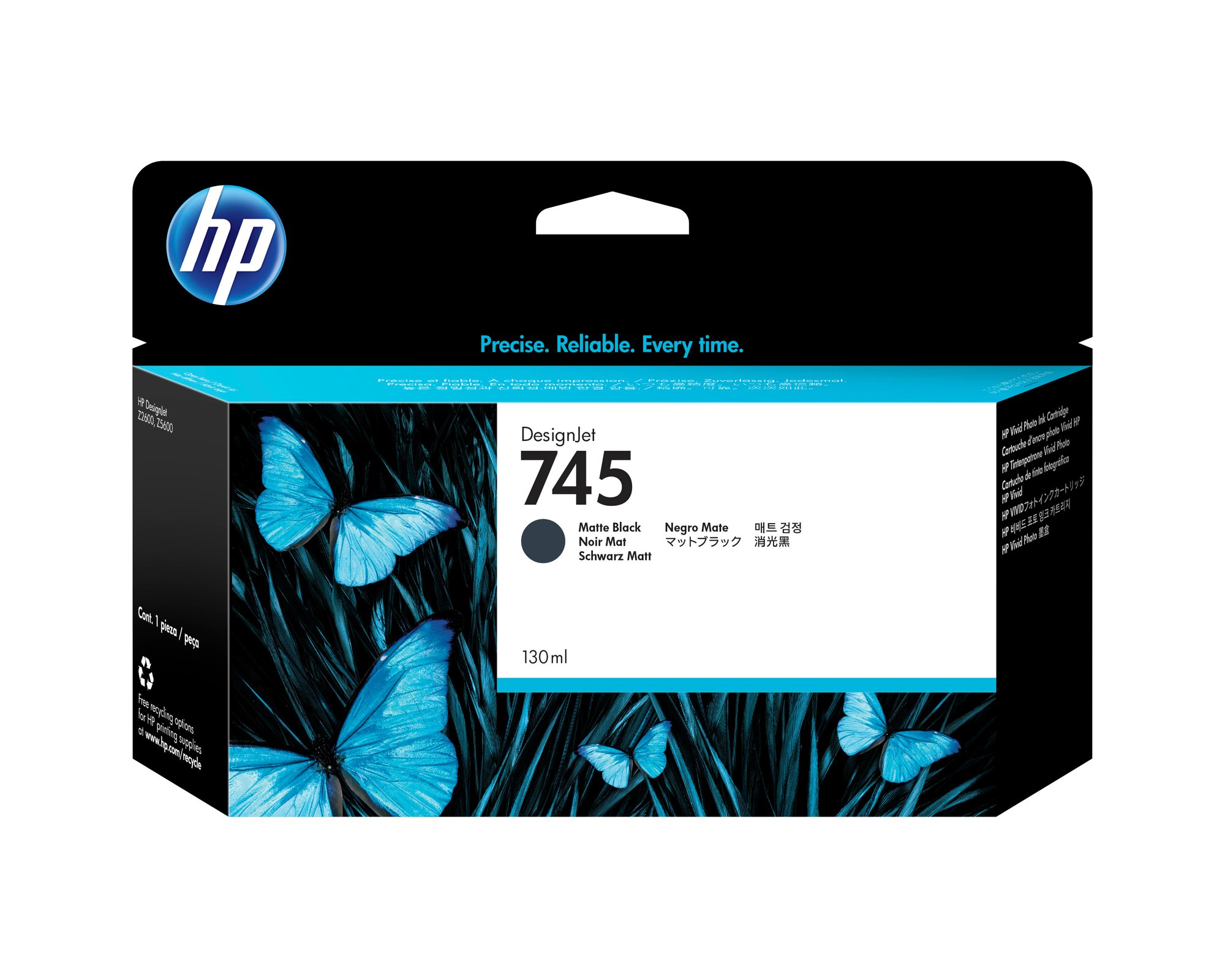 HP#745 130ml MatBlk Ink F9J99A