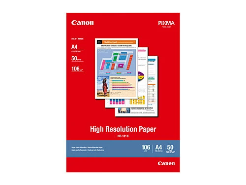 Canon HR-101N A4 High Resolution 106gsm Photo Paper - 50 Sheets