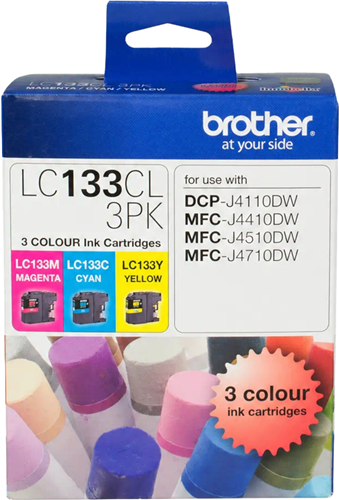 Brother LC133CL3PK CMY Colour Ink Cartridges (Triple Pack)