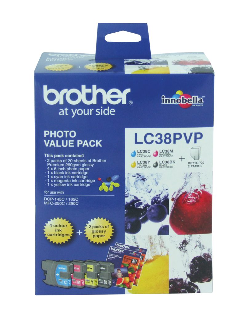 LC38 Ink pk BLK Cyan Magenta Yellow
